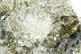 Gleaming Pyrite Crystals and Sphalerite on Quartz - Peru #369841-1